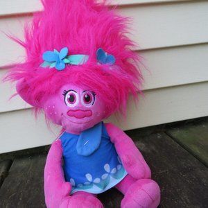 Dreamworks Trolls POPPY Large 18" Stuffed Animal Plush Pink Troll Doll